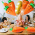 8 Pack Cute Carrot Balloons Farmer Vegetable Decoration Fruit Veggie Farm Food Party Supplies For Birthday Picnic