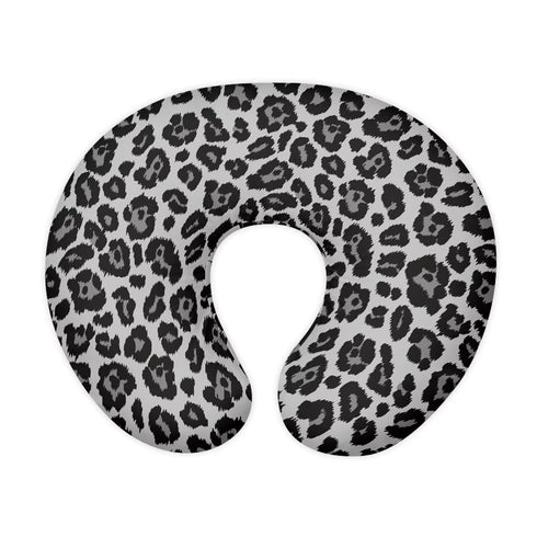 Suhoaziia Grey Leopard Print Newborn Nursing Pillow Case with Hidden Zipper Washable Skin-Friendly
