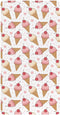 Jynexis Ice Cream Cherry White Pattern Baby Crib Sheets, Cotton Fitted Crib Sheet,