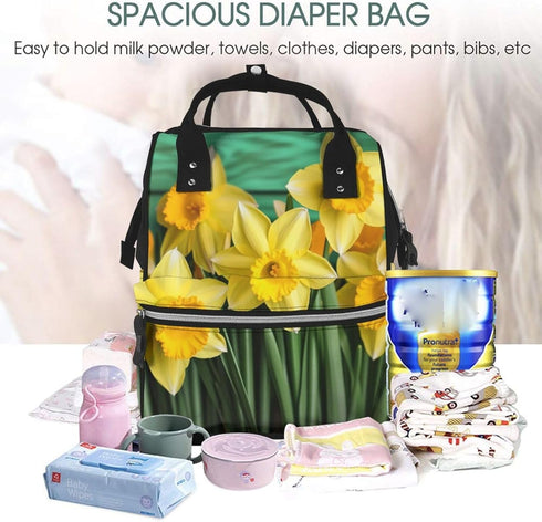 KHIRY Backpack American1 Mummy Backpack Diaper Bag Nappy Baby Bag Native Multifunction Changing Bags for Travel, Yellow