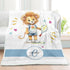 Novusopt Personalized Baby Blankets for Boys Girls Lion Baby Blanket Soft Plush Sherpa Blanket with Name Receiving