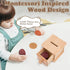 1-Year-Old 6-12 Adena Montessori Coin Box -Natural Wood Double-Sided Object Permanence Box Toy for Babies, Wooden