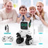 okk Robot Toys for Kids - Programmable Remote Control Robot with Coin Piggy Bank, LED, and Tray
