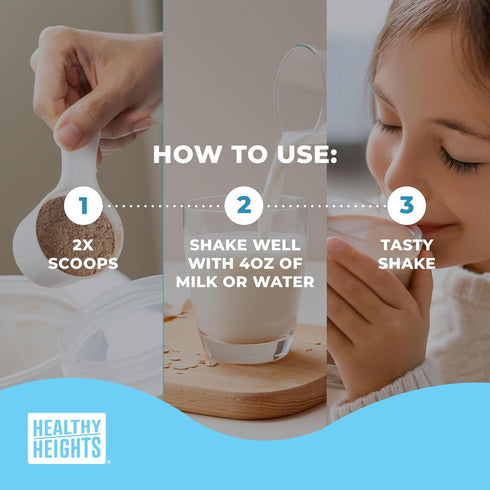 Healthy Height Grow Daily Kids Protein Drink Mix, Chocolate, High Protein Shake for Kids 3+