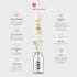 BIBS Baby Glass Bottle Complete Set 110 ml | BPA Free Natural Rubber | Made in Denmark | Ivory