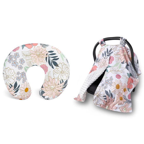 Car Seat Cover Baby, Infant Car Seat Canopy Covers for Newborn Girls