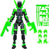 (Assembly Completed) 5.5 Inch 3D Printed T13 Action Figure with Multiple Accessories, Multi-Jointed Movable Black Dummy