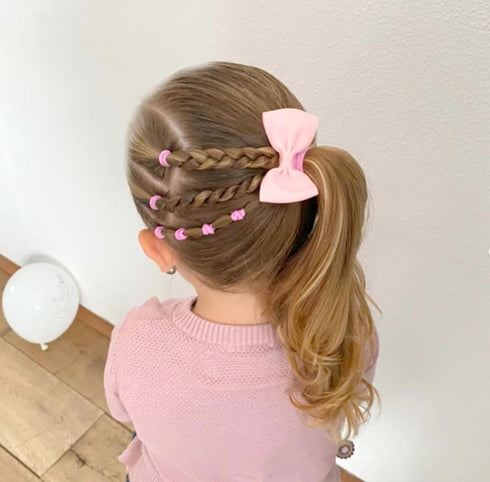 CÉLLOT Toddler Hair Accessories - 40pcs 2.75" Elastics Rubber Ribbon Bands, Bows for Baby Girls