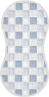 decor gift Cotton Burp Cloths Muslin Breathable Blue Checkered Pattern spit up Rags for