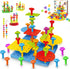 Peg Board Toy set 73Pcs DIY Building Stacking Toys for Kids 3-6