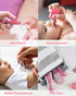 OTTOLIVES 24 in 1 Baby Healthcare and Grooming Kit - Electric Nail Trimmer Set for Newborns and Toddlers (Pink)