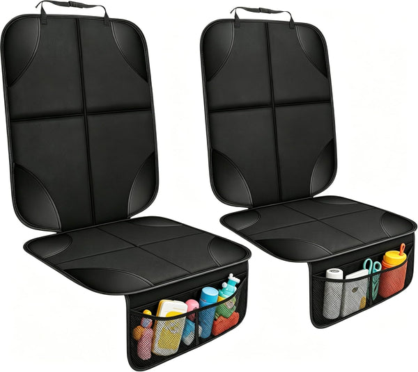 Ponjson Car Seat Protector, Auto Car Leather Seats Waterproof Thick Padding&Non-Slip Seat Cover