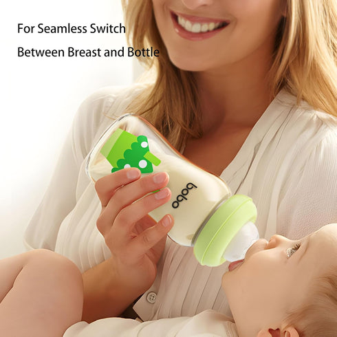 YOHKOH PPSU Baby Bottle Wide Neck, Newborn Anti-Colic Bottle with Natural Response Nipple, Easy to Clean (8.8oz, Pack
