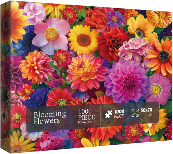 Flower Plant Puzzles for Adults - 1000 Pieces Colorful Sunflower Floral Jigsaw Puzzles