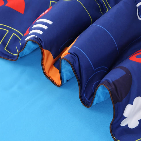 Set 4 Set, Set, Wowelife Car Toddler Bedding for Boys, Pieces Blue Toddler Bed Comforter Standard Toddler Comforter