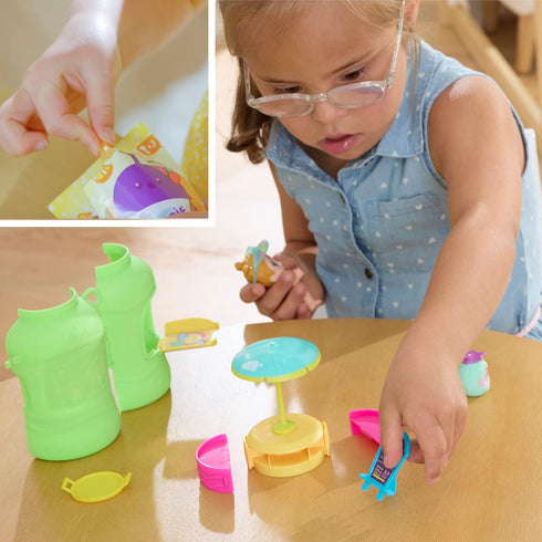Baby Alive Foodie Cuties Surprise Toys for Girls, 3-Inch Baby Doll Set, Bottle, Sun Series 1, Kids 3 and Up