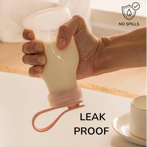 2-Pack 8 oz Platinum Silicone Milk Storage Bags for Breast Milk | Leak-Proof Self-Standing |Reusable Food Pouches|