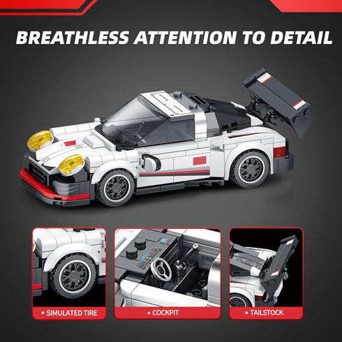Sets Set, 326PCS VGD Car Building With Display Case, Classic Model Kits Speed Building Blocks Cool Collectible Super
