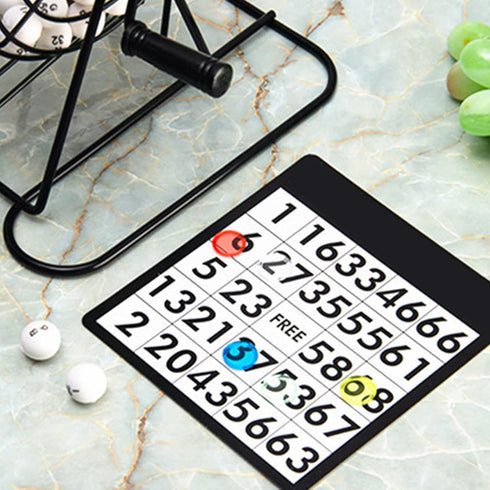 VBESTLIFE Cage Card Game Machine, Metal Rolling Cage with 75 Balls for KTV Party Bar Family Gatherings