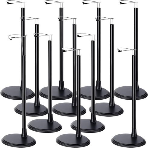 Yaocom 12 Pcs Adjustable Doll Stand Display Holder for 14 to 18