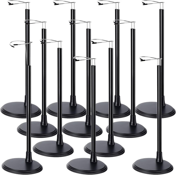 Yaocom 12 Pcs Adjustable Doll Stand Display Holder for 14 to 18