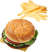 Joeabor Artificial Hamburger & 12 Artificial French Fries Realistic Fake Food for Display