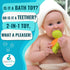 caaocho Mele The Sea Turtle Pure Natural Rubber Bath Toy - Hole Free, BPA Free for Infants
