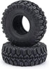 RCHUBAM 4PCS 1.0" Crawler Tires, Micro Rubber Tires for 1/18 TRX4M Axial 1/24 SCX24 Deadbolt Bronco RC Crawler Car