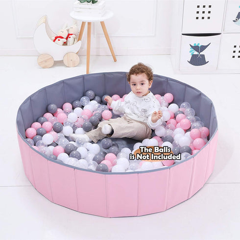 4 Feet Ball Pit for Kids, Baby Play Yard, Folding Portable Playpen, More Than 12 Sq.ft Play Space