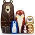 GRPSKCOS Russian Nesting Dolls, Animal Bear Matryoshka Dolls, Cute Handmade Wooden Toys Set of 5 for Kids