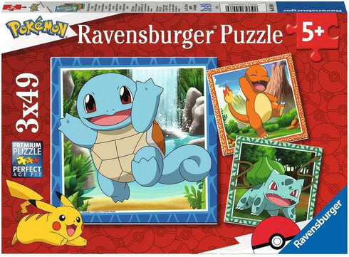 Ravensburger Classic Pokemon Jigsaw Puzzles - 3X 49 Pieces for Kids Age 5 Years and Up