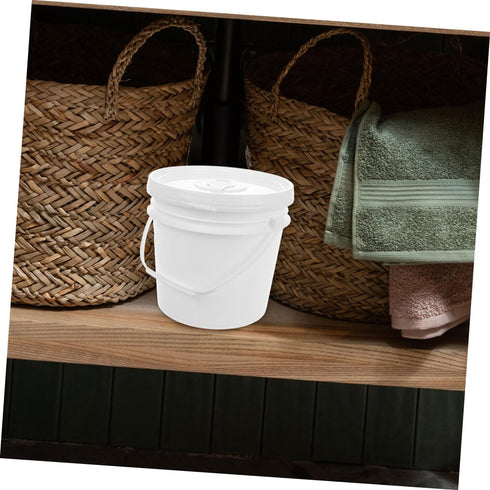 HEATSHAKING 2pcs Plastic Wipes Bucket Lid Handle Portable Wipe Holder Dispenser for Home Office Travel Car Food Grade