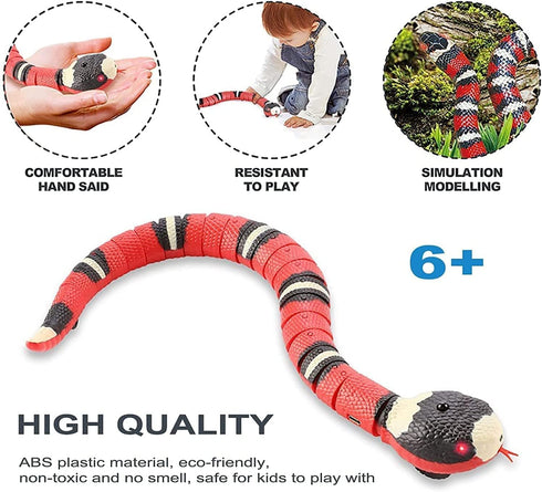 CSD Interactive Smart Sensing Snake Toy for Cats, Dogs &Kids - USB Rechargeable, Automatically Senses Obstacles