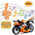 Toy Motorcycles, Diecast Motorcycle Toy with Music Lighting for Kids Age 3-5, Orange Toy Motorcycle for Boys