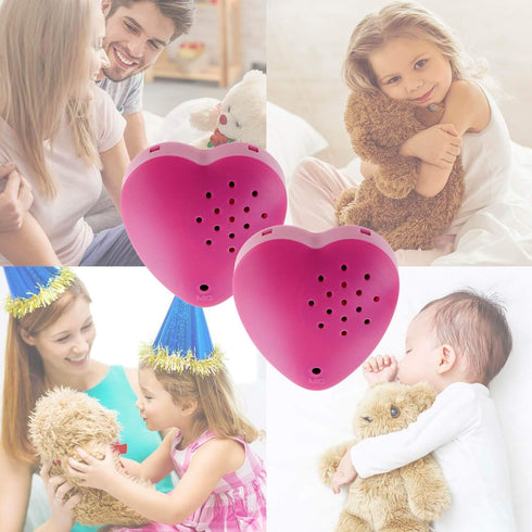 Inventiv 2 Pack, 30 Second Voice Sound Recorder Module for Plush Toy, Record Custom Messages (Pink)