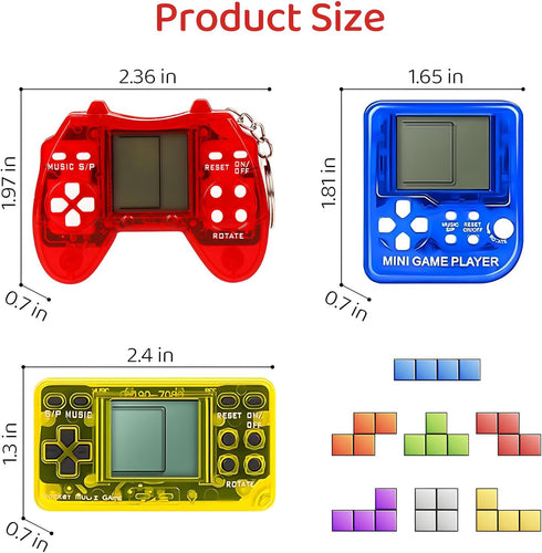 12Pcs Arcade Video Game Keychains, Kids' Party Favor Sets, Video Game Party Favors for Boys and Girls, Party Supplies