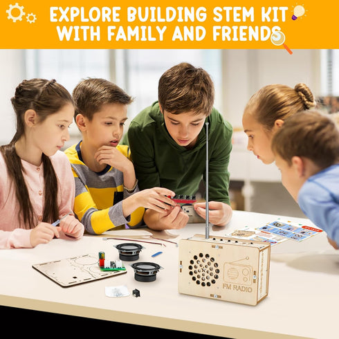 8-12 12-14 9-12 8 9 10 11 13 Stem Projects Toys for Boys age Science Kit Building Own Bluetooth Speaker & FM Radio DIY
