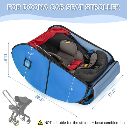 Padded Car Seat Travel Bag Compatible with Doona, Infant Car Seat Travel Bag, Foldable Car Seat Stroller Gate Check Bag