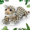 15'' Tiger Stuffed Animal, Realistic Plush Toys, Leopard Lion Tiger Pillow for Boys Girls Animal Parties (Leopard)