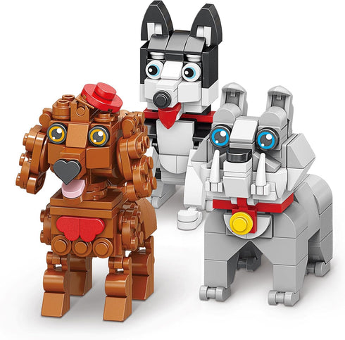 Vilbocr Micro Mini Blocks DogCute Animal Building BlocksPet Micro Mini Building Blocks3D Puzzle