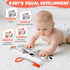 Odeepstar 0-12 Baby Book Months, Crinkle Cloth Book with Rattle & Touch and Feel Sensory Toys, Soft Teether