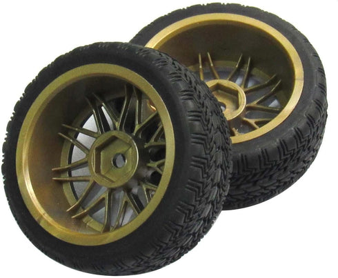 12mm Hub Wheel Rims Rubber Tires for RC 1/10 on-Road Touring Racing Car (4pcs)