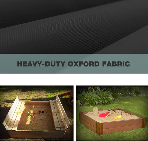Hoypeyfiy 59 59inches Sandbox Sandpit Cover, Kids Sand Box Cover for Sand and Toys Protection, Square Protective Cover
