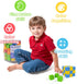 Foam Counting Blocks, 105 Pieces 1 Inch Soft Rainbow Math Counters for Preschool Classroom Learning Supplies