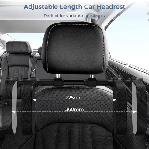 Yoocaa Adjustable Car Headrest Pillow, Road Pal Headrest, U-Shaped Travel Sleeping Pillow for Kids & Adults, Head Neck