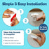 Upgraded Invisible Baby Proofing Cabinet Latch Locks - 10 Pack, No Drilling Required, Works with Most Cabinets