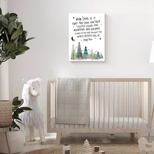 Dytila 12x16 Inch Christian Nursery Wall Art - Mountain Pictures Baby Boy Nursery Decor, Inspirational Religious Decor