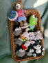 ANLicome Bag/Backpack Handmade Cute Keychains for Women,Girls Key Chain Accessories Wristlet Crochet Cute Puppy Husky
