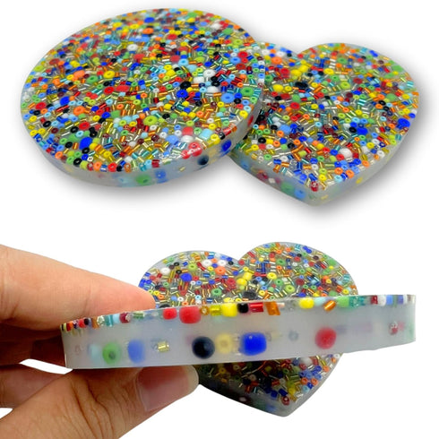 2PCS 3.4" PETBSNVB Circle and Heart Picking Pad, Skin Picking Fidget Toys
