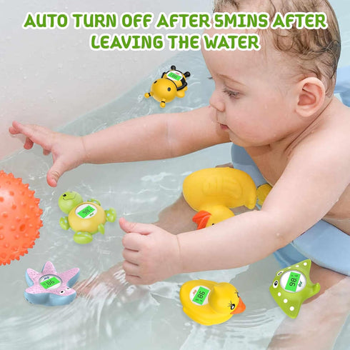 Baby Bath Thermometer, Digital Water Temperature Thermometer with 3 Color Backlit, Safety Bath Tube Toy